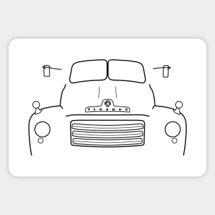 Bedford A Series 1950s classic lorry black outline Sticker